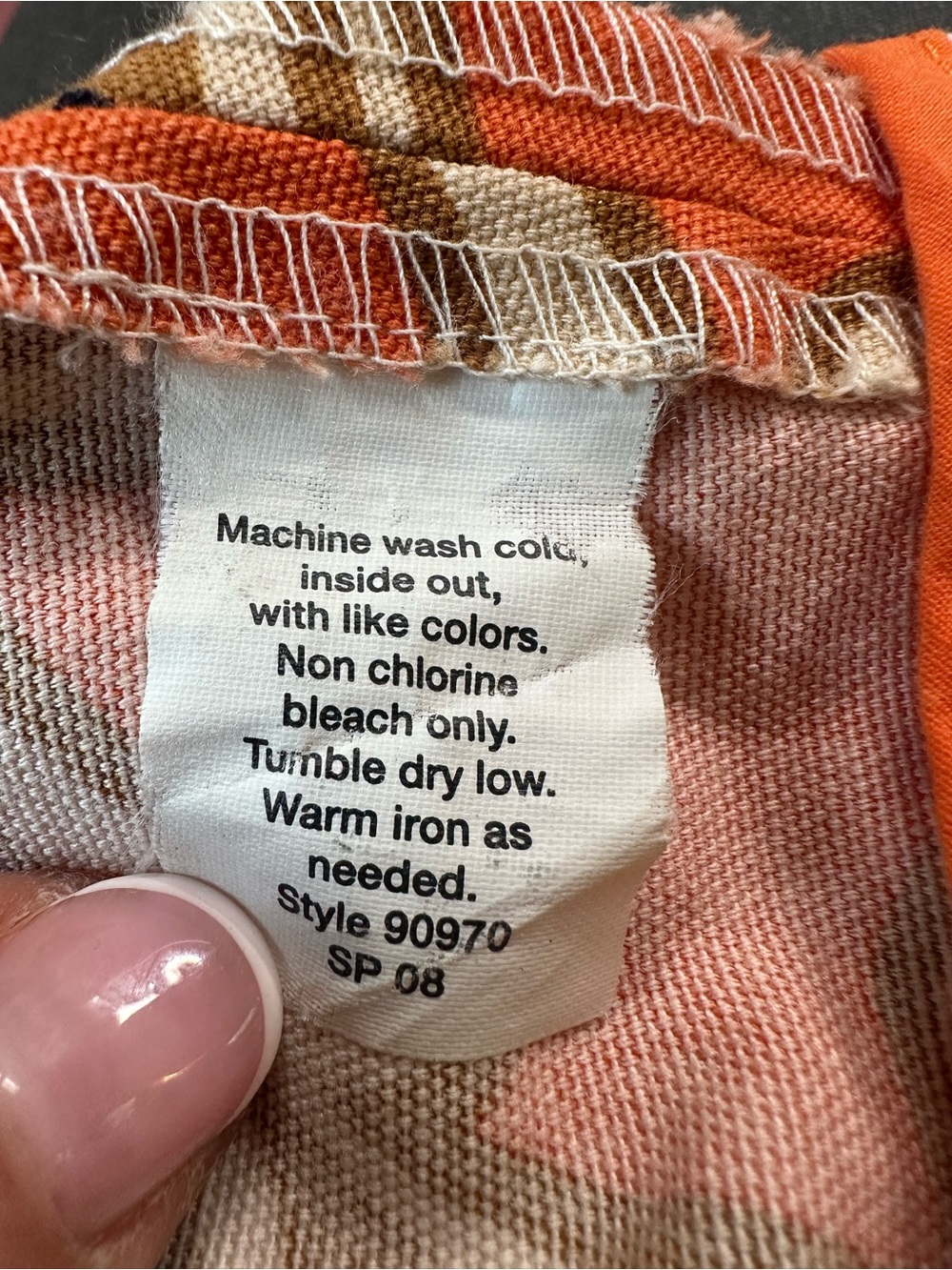 Mod Pucci Inspired Vtg J. Crew Mini Skirt 10 Cotton Orange White Floral Pockets - Picture 7 of 9
